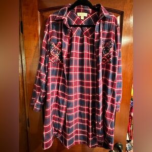 Michael Kors long light flannel